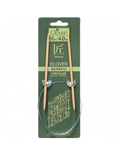 Clover Agujas Bamboo Circulares fijas 60cm