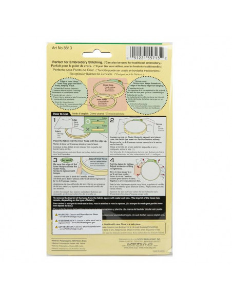 Clover Aro para bordado 12cm