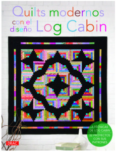 DRAC Quilts modernos con el diseño Log Cabin