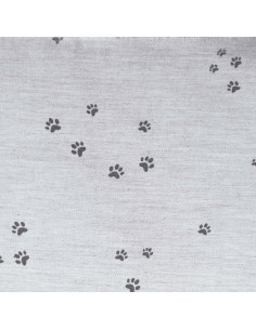 Katia Tela VOCP3 Viyella Organic Cotton Print Footprint Grey Tramo 50cm x 130cm
