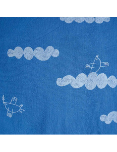 Katia Tela RUSTIC COTTON RC11 PACE MAKER SKY Tramo 50cm x 130cm
