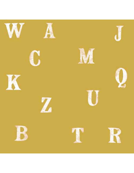 Katia Tela Soft French Terry Print Typo Mimosa