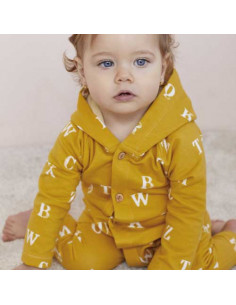 Katia Tela Soft French Terry Print Typo Mimosa 2