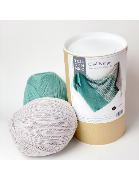 CasaSol Kit Teje Conmigo Chal Wings ganchillo