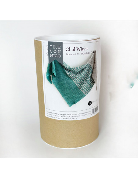 CasaSol Kit Teje Conmigo Chal Wings ganchillo