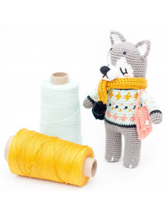 CasaSol Kit Teje Conmigo Ulv, el lobo amigurumi by @gallimelmas