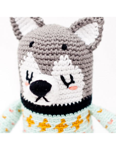 CasaSol Kit Teje Conmigo Ulv, el lobo amigurumi by @gallimelmas